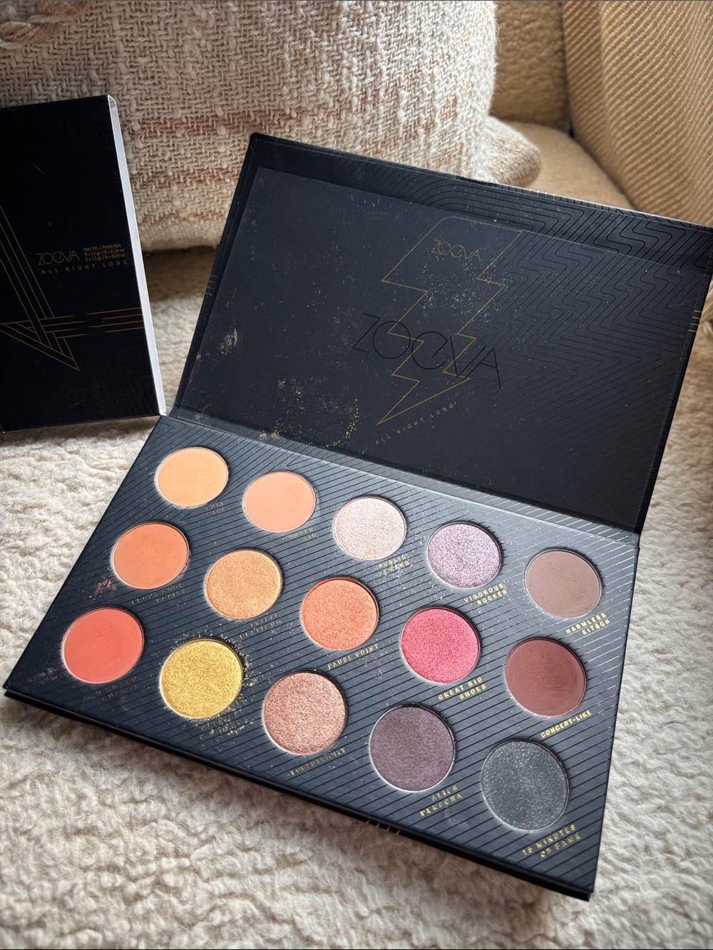 Zoeva All Night Long, Multicolor Eyeshadow Palette – Warm & Shimmer Shades, NWT